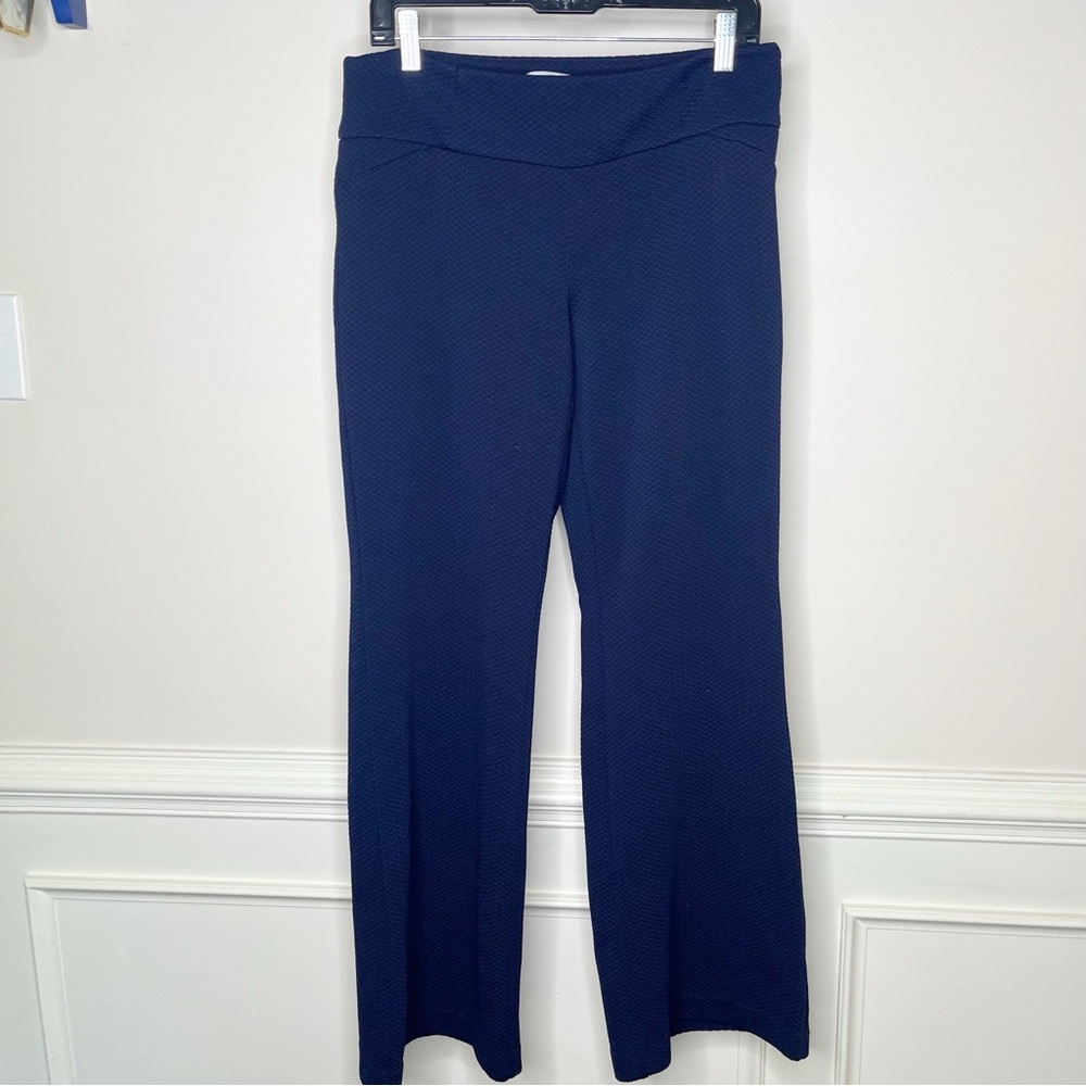 NY & Co Blue Basket Weave‎ Wide Leg Trouser size Medium